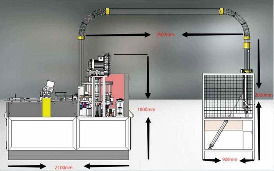 Copper Bar Cup Ossified Way Double Wall Paper Cup Forming Machine Linea di produzione per la produzione di tazze di caffè in carta in Pakistan