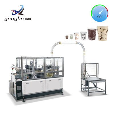 Fonte d'aria 0,4-0,5 m3/min Velocità media Macchina di produzione di tazze di carta completamente automatica per tazze da caffè monouso