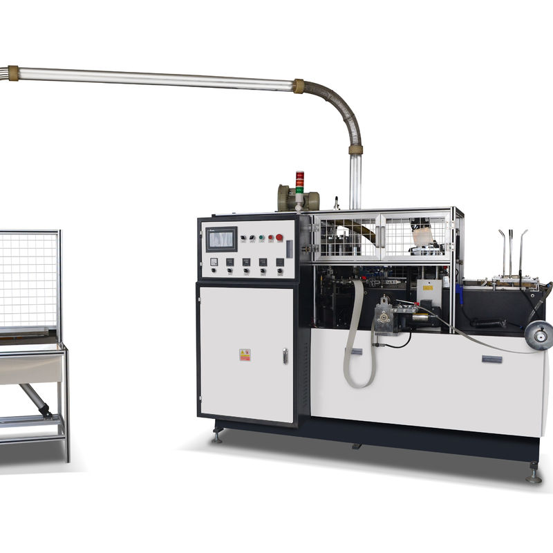 Macchina di produzione di tazze di carta automatiche monouso a media velocità con dimensioni esterne 2130mm*1350mm*1900mm e tensione 220V/380V