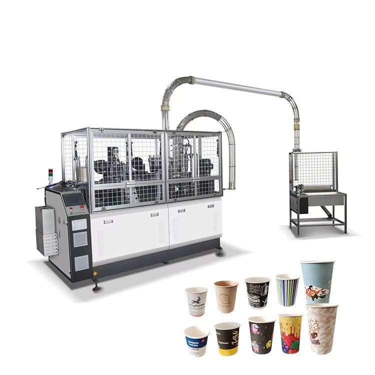 2-12 oz Macchina per la formazione di tazze di carta con doppia parete Dimensione esterna di 2200*1350*1900mm e 2500 kg Capacità