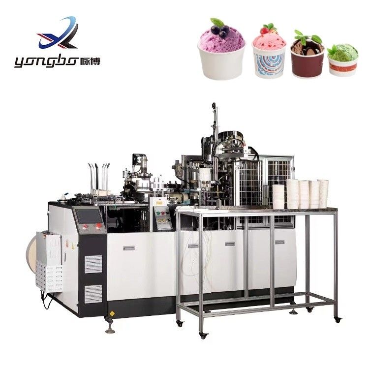 Macchina di formazione di ciotole di carta completamente automatica con produzione ad alta velocità 220V/380V Voltaggio e Copper Bar Cup Ossified Way