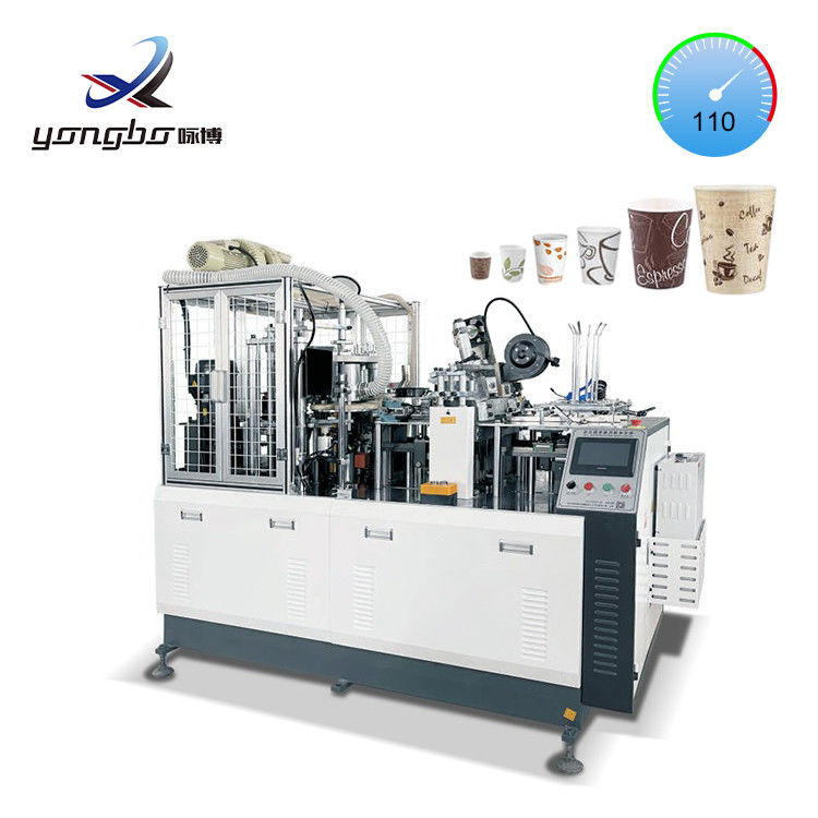 Macchina di produzione di tazze di carta completamente automatica da 2 a 16 once con coppa a barra di rame 100-110 pezzi/min