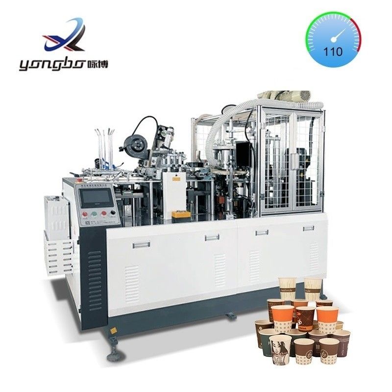 Macchina di produzione di tazze di carta completamente automatica 100-110pcs/min 2-16oz Voltaggio automatico 380V/220V 50Hz/60Hz